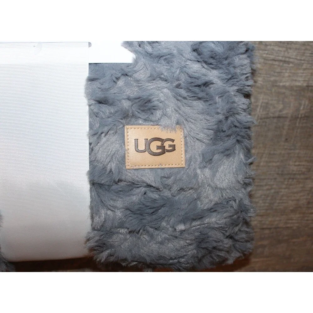 UGG‎ HOME PLUSH FAUX FUR THROW BLANKET BLUE 50x 70 NEW